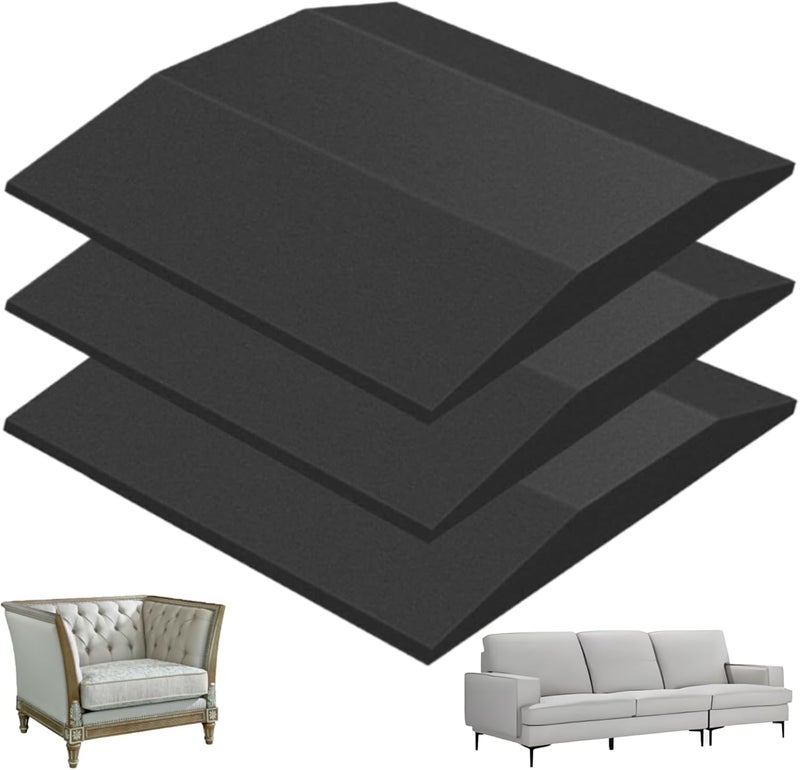 HANDRERLEE 3 PCS Couch Cushion Support, 20" x 20" Black Couch Supports for Sagging Cushions, High-Density Foam for Support and Repairing Sagging Furniture Seat Cushions - Image 1